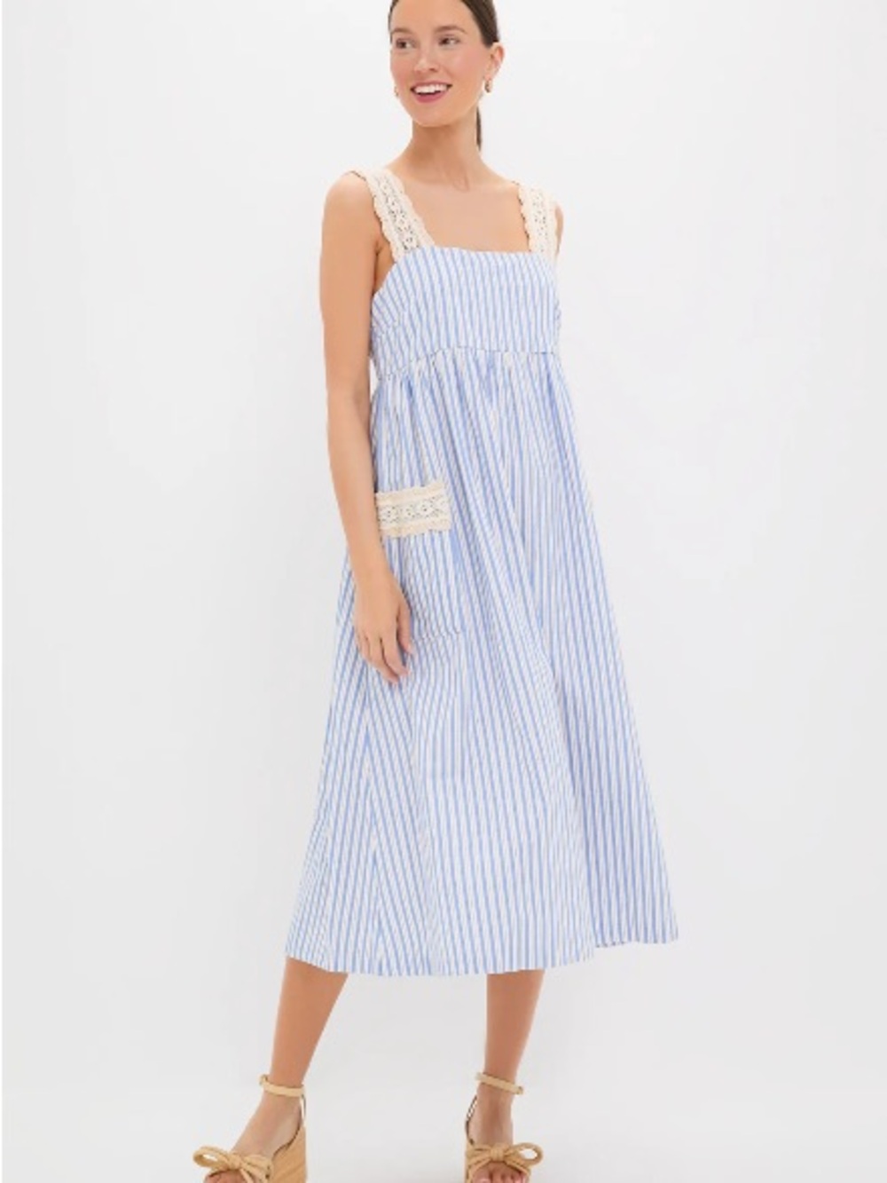 NWT Pomander Place Blue Stripe Harbour Dress